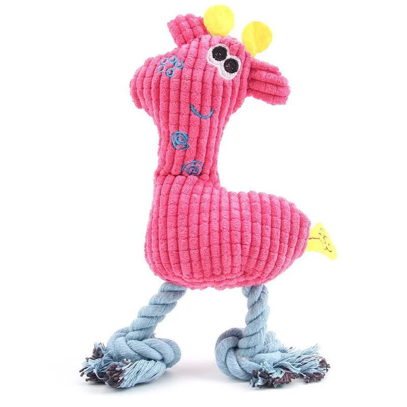 Dogs Plush Toys Indoor Interactive Play Products Pet Chewy Resistant Teeth Grinding Supplies Puppy Kitten Fleece Squeak Toy